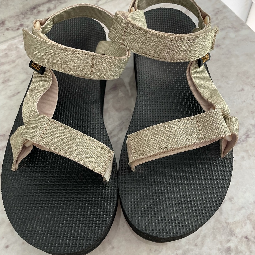 Gold Teva Sandals